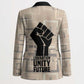 Kwame Nkrumah Blazer with Raised Fist Design and Independence Quote Ghana 1957 Tribute - African Pride