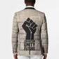 Kwame Nkrumah Blazer with Raised Fist Design and Independence Quote Ghana 1957 Tribute - African Pride
