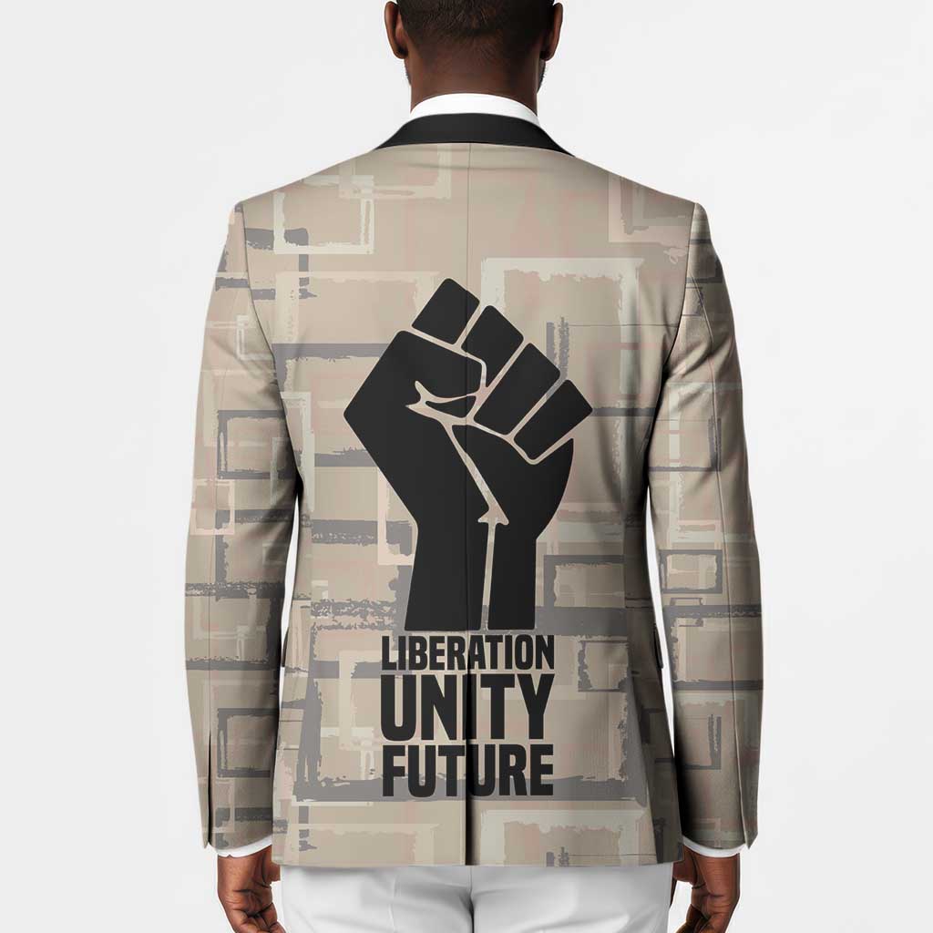 Kwame Nkrumah Blazer with Raised Fist Design and Independence Quote Ghana 1957 Tribute - African Pride