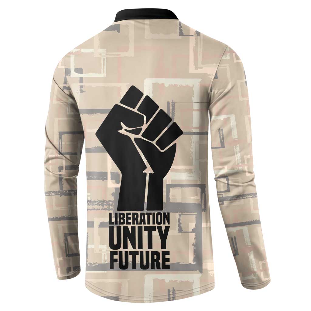 Kwame Nkrumah Button Sweatshirt with Raised Fist Design and Independence Quote Ghana 1957 Tribute