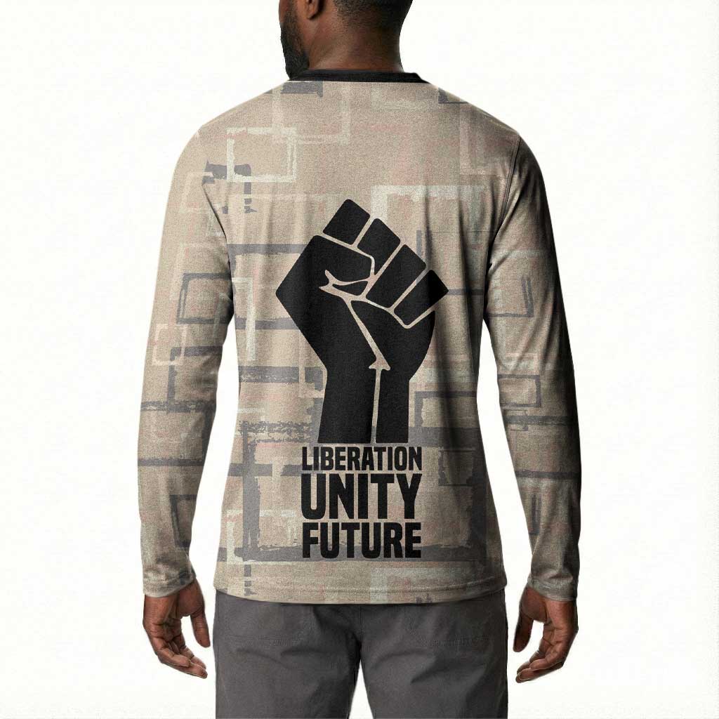 Kwame Nkrumah Button Sweatshirt with Raised Fist Design and Independence Quote Ghana 1957 Tribute