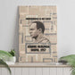 Kwame Nkrumah Canvas Wall Art with Raised Fist Design and Independence Quote Ghana 1957 Tribute - African Pride