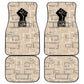 Kwame Nkrumah Car Mats with Raised Fist Design and Independence Quote Ghana 1957 Tribute - African Pride