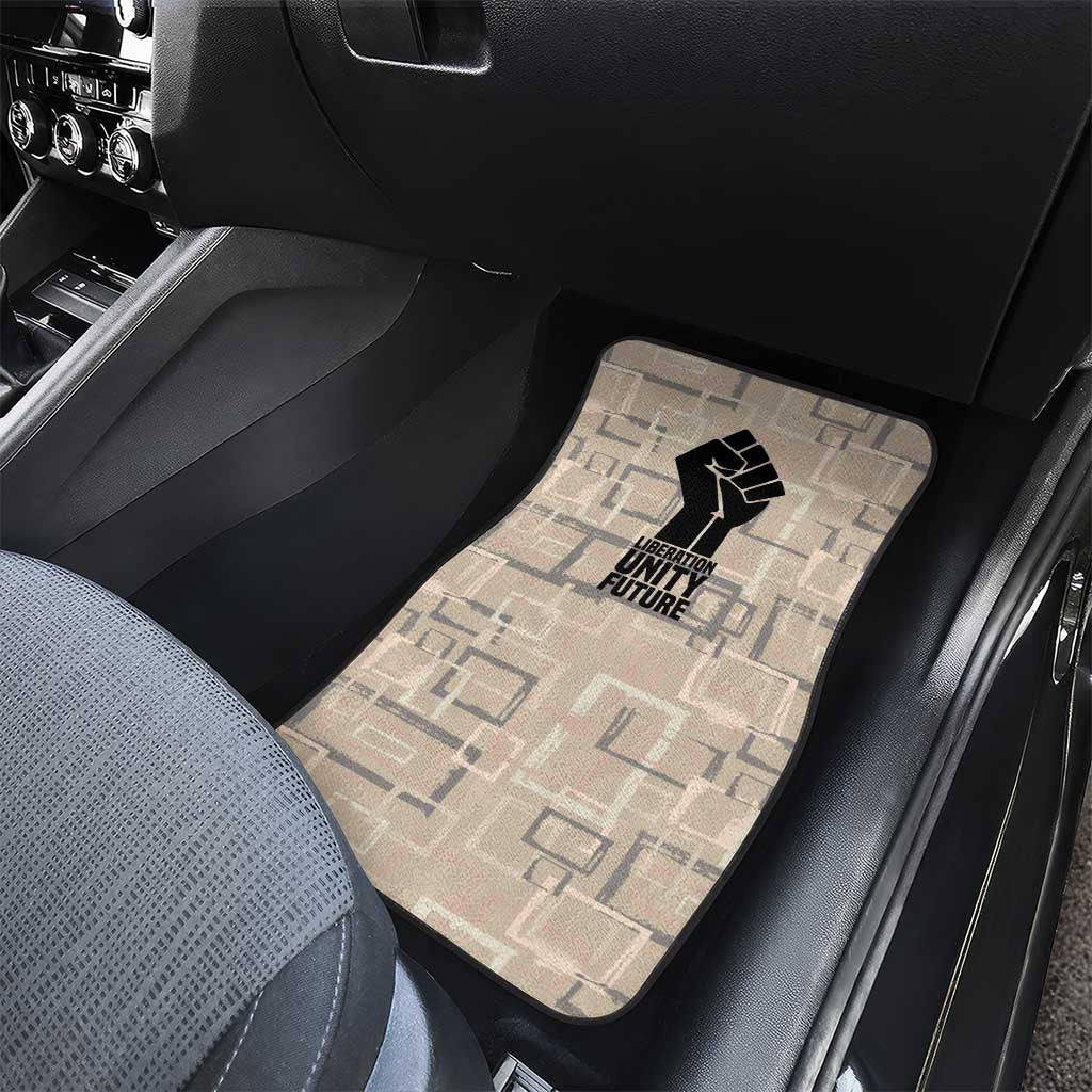 Kwame Nkrumah Car Mats with Raised Fist Design and Independence Quote Ghana 1957 Tribute - African Pride