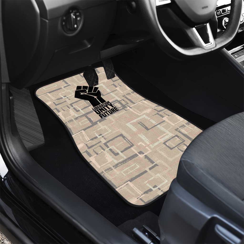 Kwame Nkrumah Car Mats with Raised Fist Design and Independence Quote Ghana 1957 Tribute - African Pride