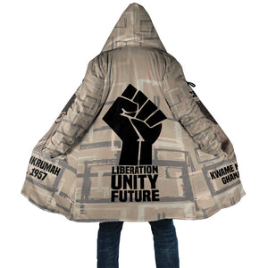 Kwame Nkrumah Cloak with Raised Fist Design and Independence Quote Ghana 1957 Tribute - African Pride