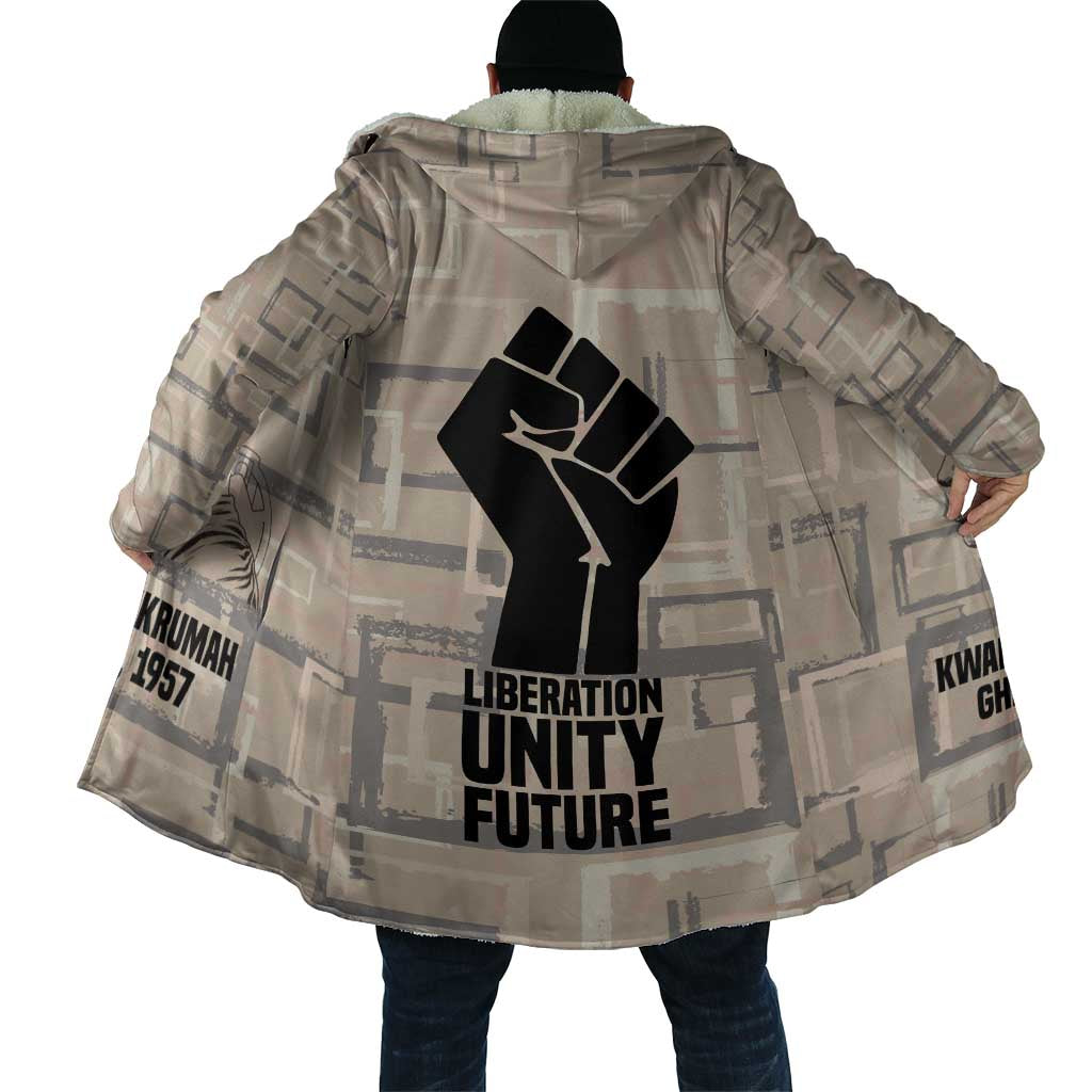 Kwame Nkrumah Cloak with Raised Fist Design and Independence Quote Ghana 1957 Tribute - African Pride