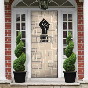 Kwame Nkrumah Door Cover with Raised Fist Design and Independence Quote Ghana 1957 Tribute - African Pride