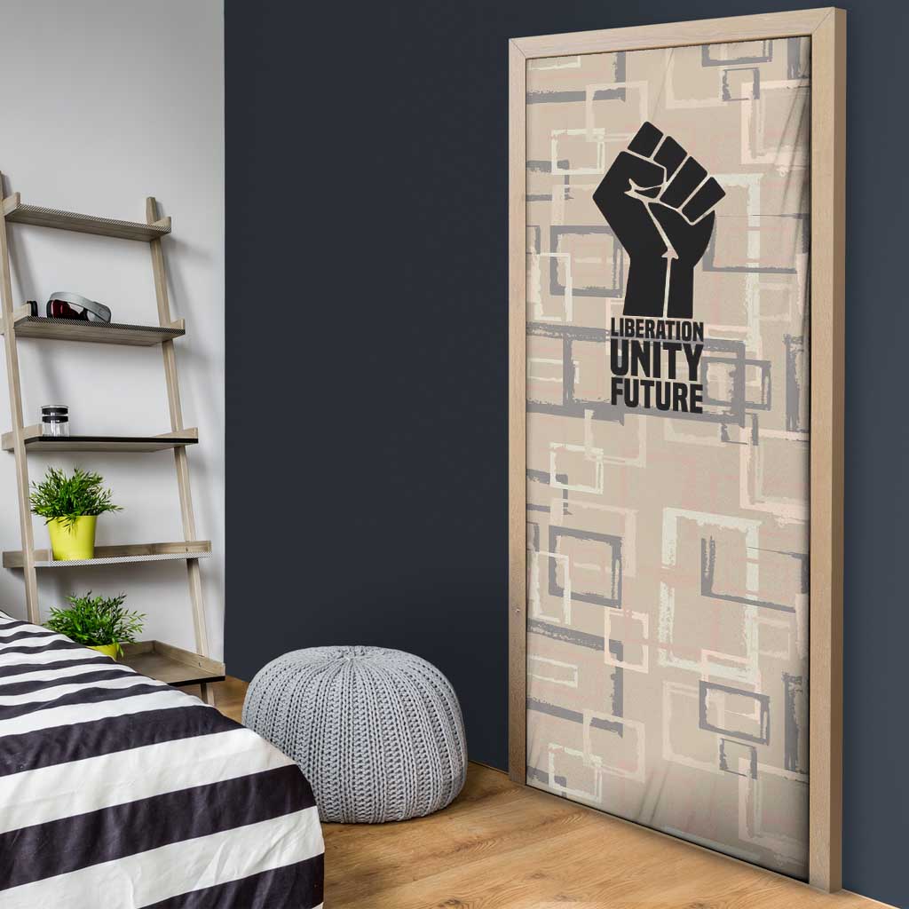 Kwame Nkrumah Door Cover with Raised Fist Design and Independence Quote Ghana 1957 Tribute - African Pride