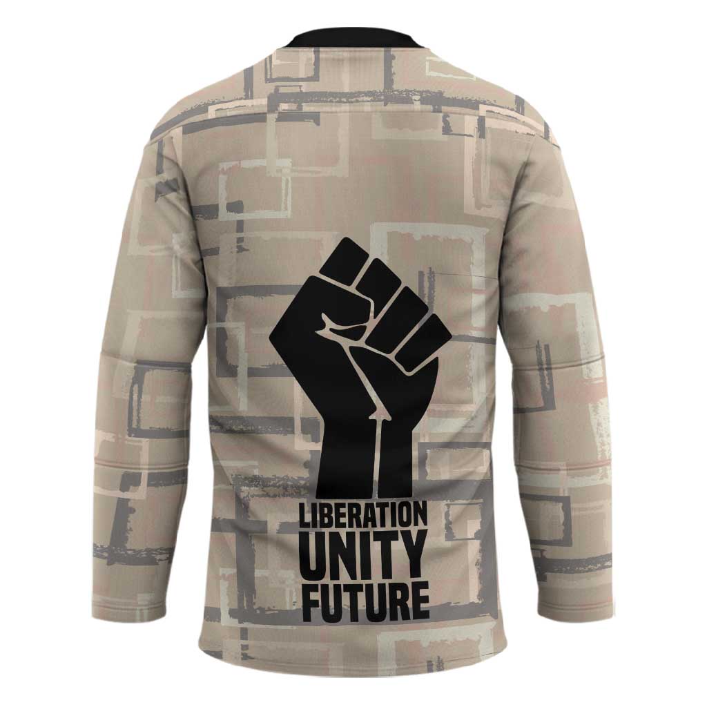 Kwame Nkrumah Hockey Jersey with Raised Fist Design and Independence Quote Ghana 1957 Tribute - African Pride