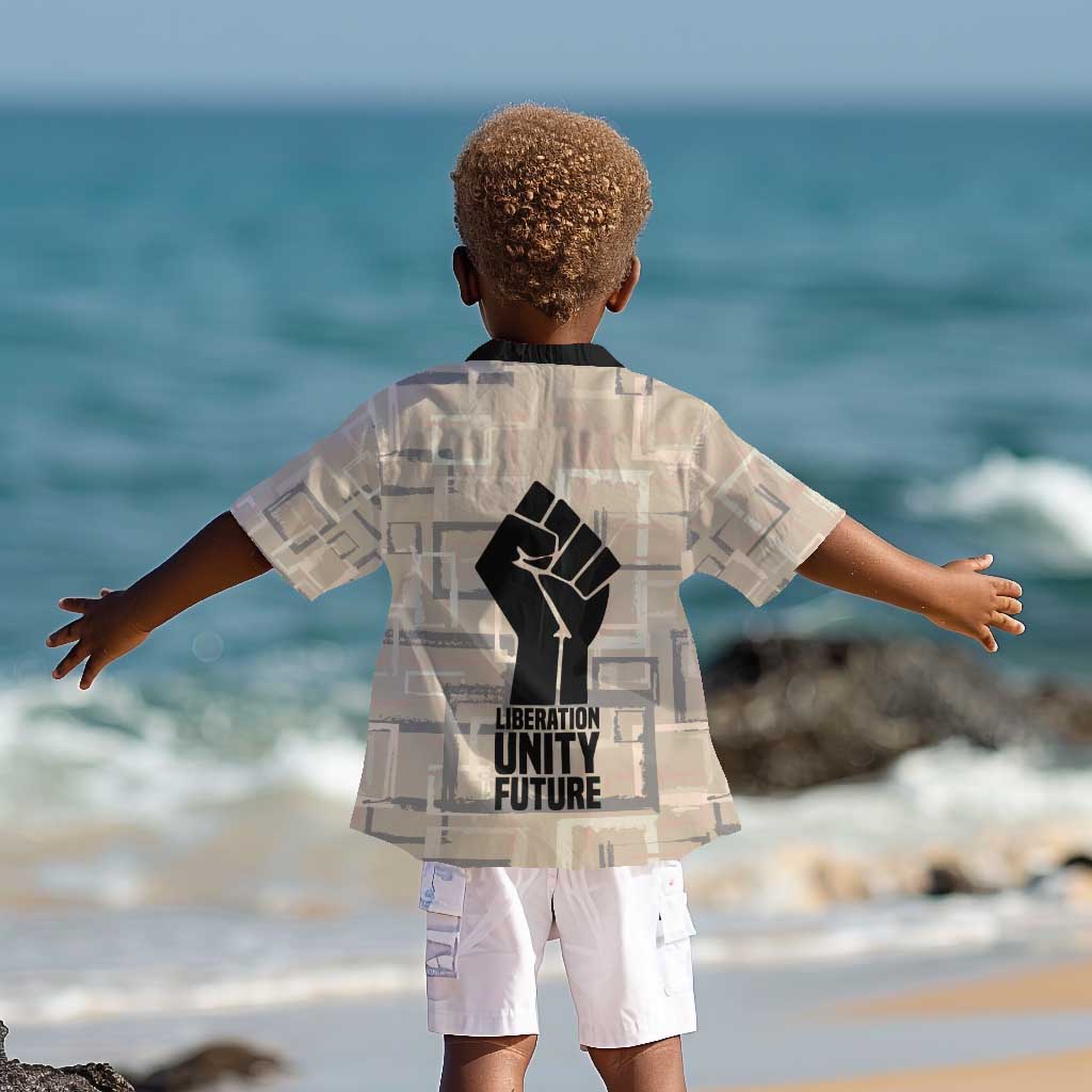 Kwame Nkrumah Kid Hawaiian Shirt with Raised Fist Design and Independence Quote Ghana 1957 Tribute - African Pride