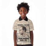Kwame Nkrumah Kid Polo Shirt with Raised Fist Design and Independence Quote Ghana 1957 Tribute - African Pride