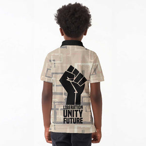 Kwame Nkrumah Kid Polo Shirt with Raised Fist Design and Independence Quote Ghana 1957 Tribute - African Pride