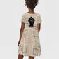 Kwame Nkrumah Kid Short Sleeve Dress with Raised Fist Design and Independence Quote Ghana 1957 Tribute - African Pride