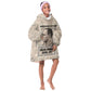 Kwame Nkrumah Kid Wearable Blanket Hoodie with Raised Fist Design and Independence Quote Ghana 1957 Tribute - African Pride