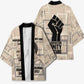 Kwame Nkrumah Kimono with Raised Fist Design and Independence Quote Ghana 1957 Tribute - African Pride