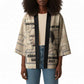 Kwame Nkrumah Kimono with Raised Fist Design and Independence Quote Ghana 1957 Tribute - African Pride