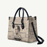 Kwame Nkrumah Leather Bag with Raised Fist Design and Independence Quote Ghana 1957 Tribute - African Pride
