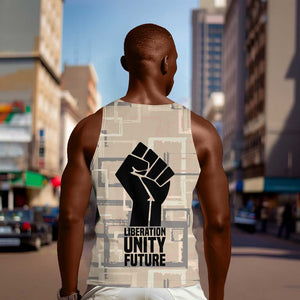 Kwame Nkrumah Men Tank Top with Raised Fist Design and Independence Quote Ghana 1957 Tribute - African Pride