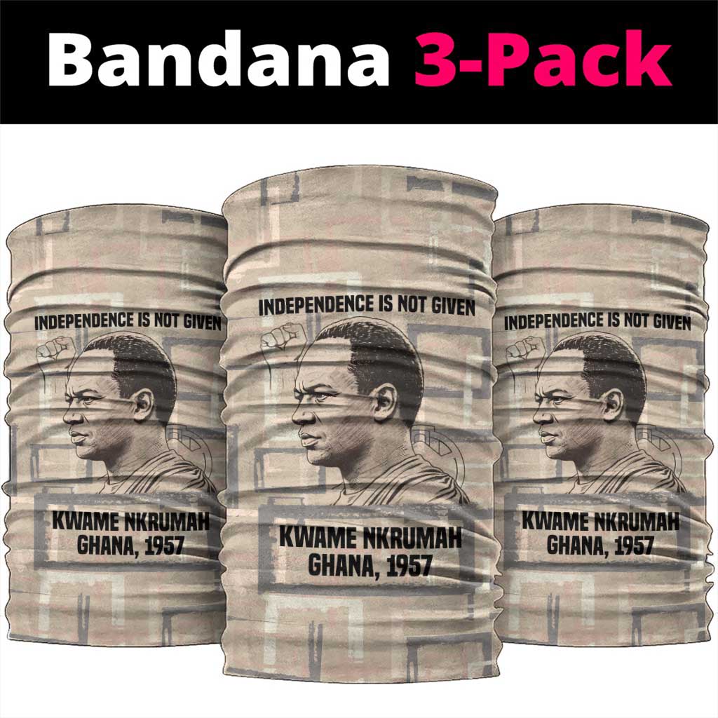 Kwame Nkrumah Neck Gaiter with Raised Fist Design and Independence Quote Ghana 1957 Tribute - African Pride