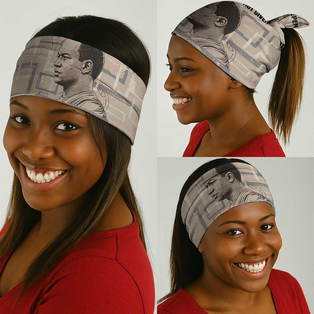 Kwame Nkrumah Neck Gaiter with Raised Fist Design and Independence Quote Ghana 1957 Tribute - African Pride
