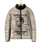 Kwame Nkrumah Padded Jacket with Raised Fist Design and Independence Quote Ghana 1957 Tribute - African Pride