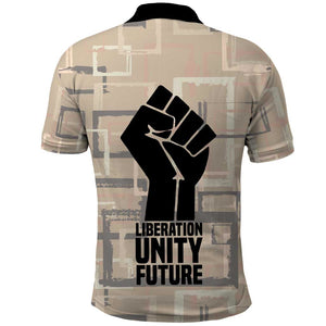 Kwame Nkrumah Polo Shirt with Raised Fist Design and Independence Quote Ghana 1957 Tribute - African Pride