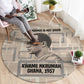 Kwame Nkrumah Round Carpet with Raised Fist Design and Independence Quote Ghana 1957 Tribute - African Pride