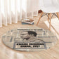 Kwame Nkrumah Round Carpet with Raised Fist Design and Independence Quote Ghana 1957 Tribute - African Pride