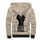 Kwame Nkrumah Sherpa Hoodie with Raised Fist Design and Independence Quote Ghana 1957 Tribute - African Pride
