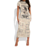 Kwame Nkrumah Short Sleeve Bodycon Dress with Raised Fist Design and Independence Quote Ghana 1957 Tribute - African Pride