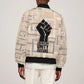 Kwame Nkrumah Sleeve Zip Bomber Jacket with Raised Fist Design and Independence Quote Ghana 1957 Tribute - African Pride