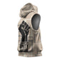 Kwame Nkrumah Sleeveless Hoodie with Raised Fist Design and Independence Quote Ghana 1957 Tribute - African Pride