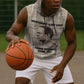 Kwame Nkrumah Sleeveless Hoodie with Raised Fist Design and Independence Quote Ghana 1957 Tribute - African Pride