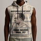 Kwame Nkrumah Sleeveless Hoodie with Raised Fist Design and Independence Quote Ghana 1957 Tribute - African Pride