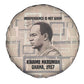 Kwame Nkrumah Spare Tire Cover with Raised Fist Design and Independence Quote Ghana 1957 Tribute - African Pride