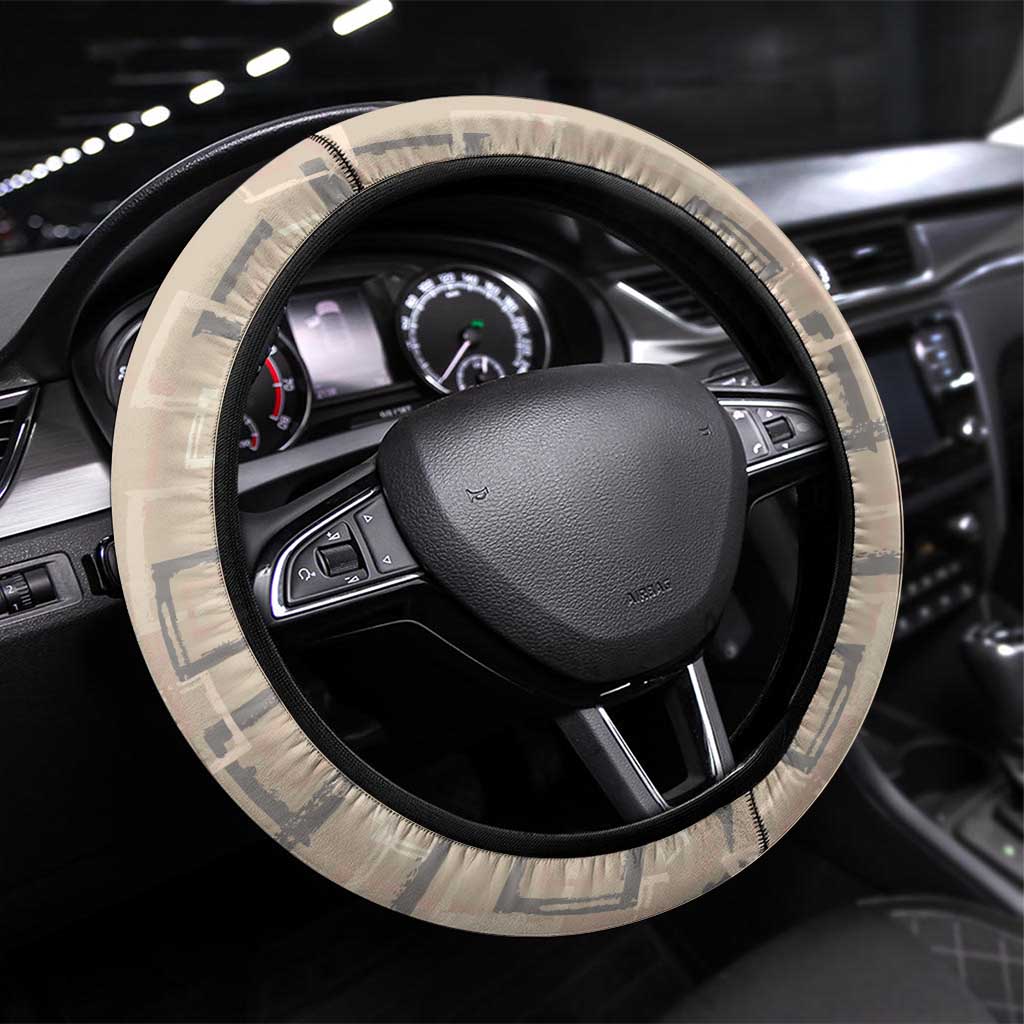 Kwame Nkrumah Steering Wheel Cover with Raised Fist Design and Independence Quote Ghana 1957 Tribute - African Pride