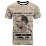 Kwame Nkrumah T shirt with Raised Fist Design and Independence Quote Ghana 1957 Tribute - African Pride