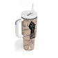 Kwame Nkrumah Tumbler With Handle with Raised Fist Design and Independence Quote Ghana 1957 Tribute - African Pride