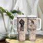 Kwame Nkrumah Tumbler With Handle with Raised Fist Design and Independence Quote Ghana 1957 Tribute - African Pride