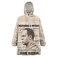 Kwame Nkrumah Wearable Blanket Hoodie with Raised Fist Design and Independence Quote Ghana 1957 Tribute - African Pride