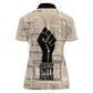Kwame Nkrumah Women Polo Shirt with Raised Fist Design and Independence Quote Ghana 1957 Tribute - African Pride
