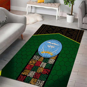 Mali Map Area Rug Vulture in Gliding Flight - African Patterns Design