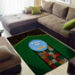 Mali Map Area Rug Vulture in Gliding Flight - African Patterns Design