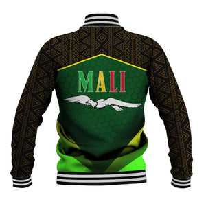 Mali Map Baseball Jacket Vulture in Gliding Flight - African Patterns Design