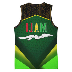 Mali Map Basketball Jersey Vulture in Gliding Flight - African Patterns Design - African Pride