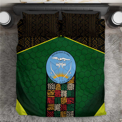 Mali Map Bedding Set Vulture in Gliding Flight - African Patterns Design