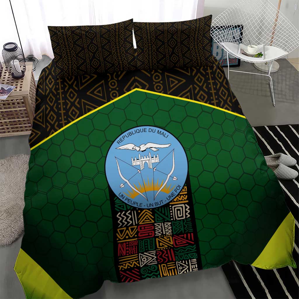 Mali Map Bedding Set Vulture in Gliding Flight - African Patterns Design