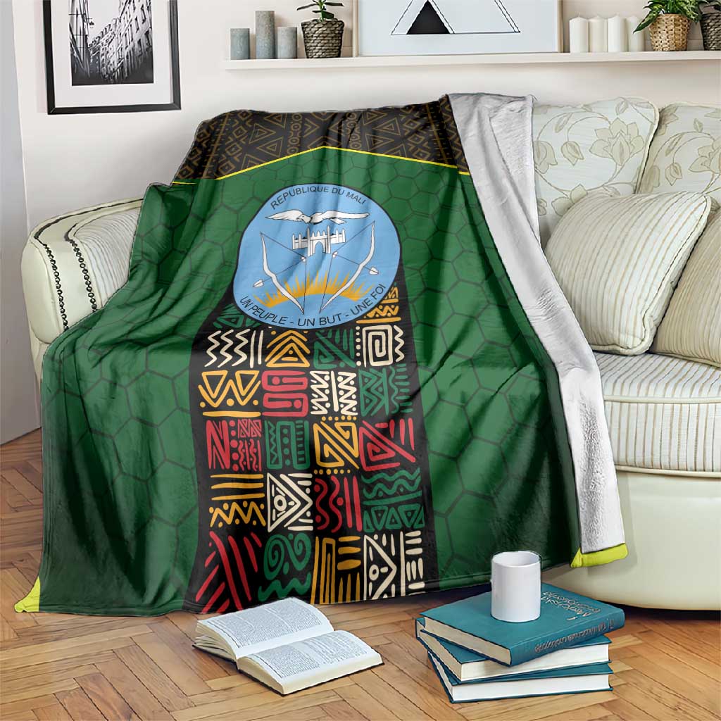 Mali Map Blanket Vulture in Gliding Flight - African Patterns Design
