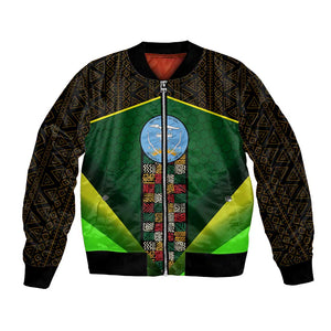 Mali Map Bomber Jacket Vulture in Gliding Flight - African Patterns Design